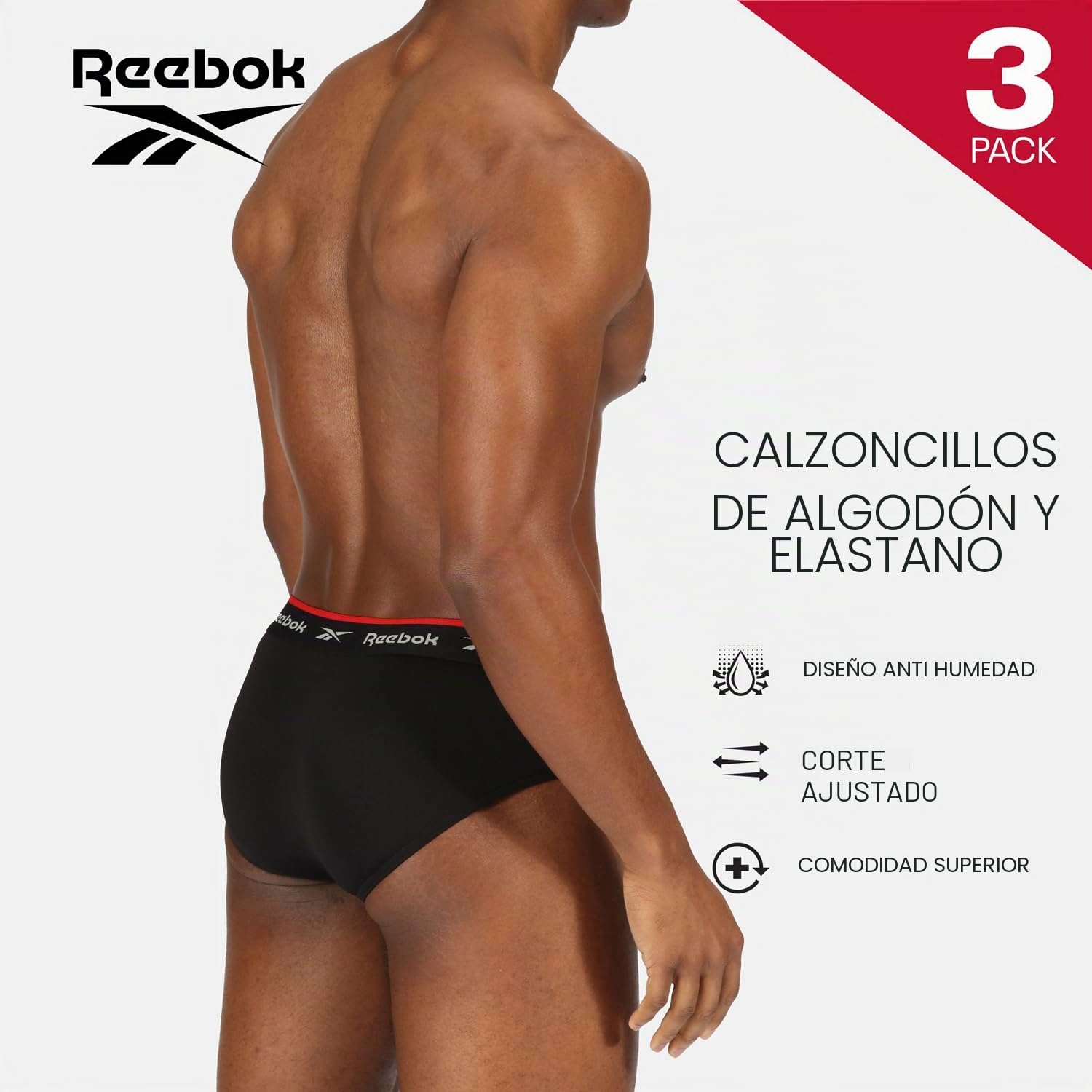 Reebok Calzoncillo Deportivo Hombre Wiggins