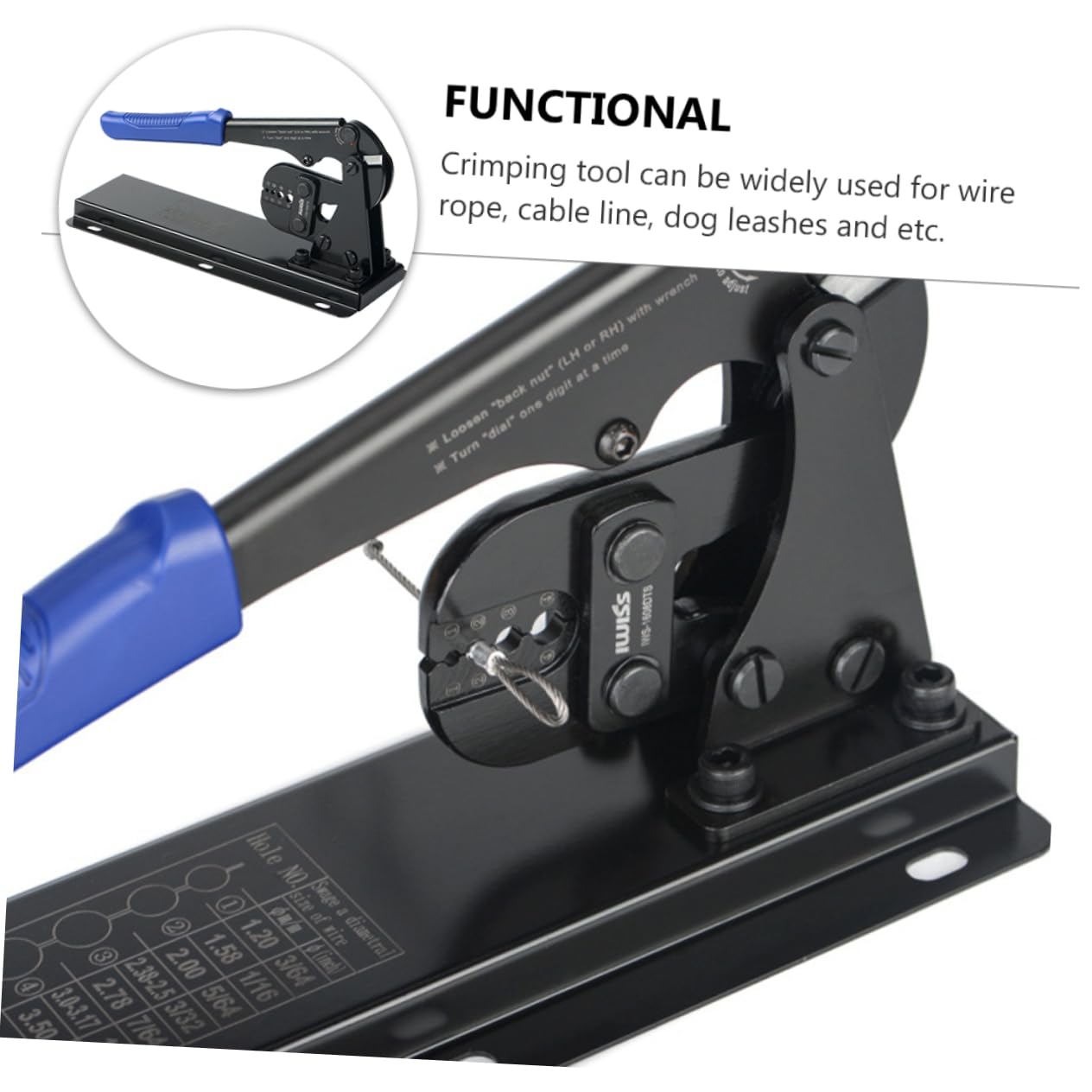 Pinza Crimpatrice Per Cavi Metallici Con Manicotto in Alluminio A Forma Di 8 Per Elettricisti