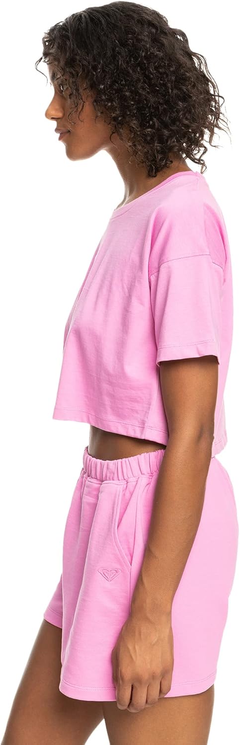 ロキシー オーガニックコットン クロップドTシャツ ESSENTIAL ENERGY CROP TEE - 様々なボトムスとのコーディネート例