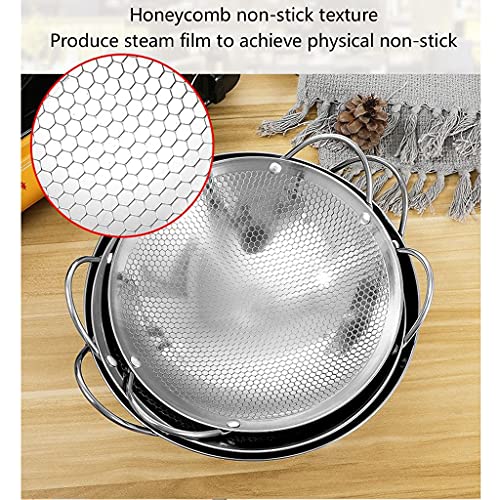 Wok de acero inoxidable con fondo redondo de 22.5 cm miniatura 4