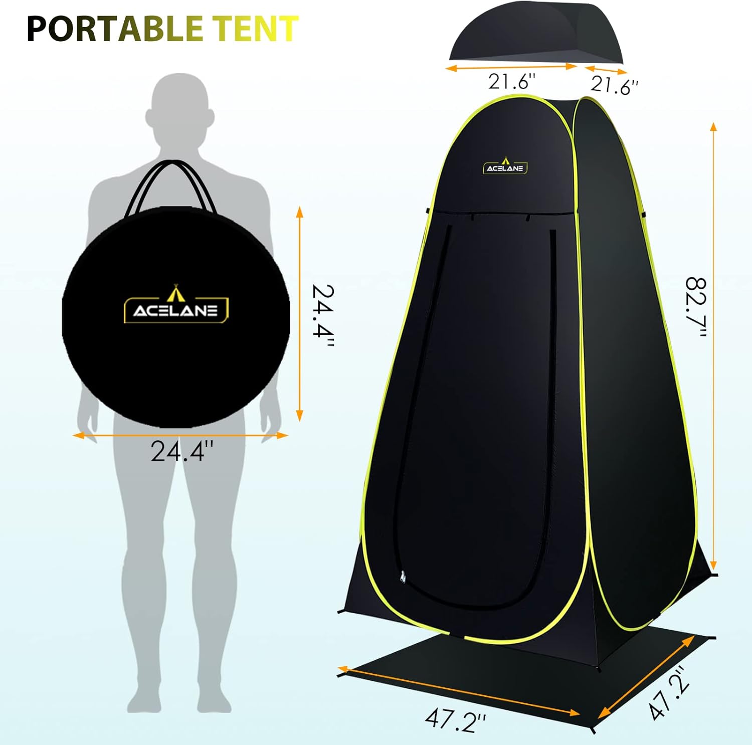 Acelane Pop Up Privacy Tent Camping Shower Tent Changing Dressing Room Rain Shelter Camp Toilet Bathroom Fishing Shelter Foldable with Carry Bag for Outdoor Hiking Beach Fishing Picnic RV Travel : Sports & Outdoors