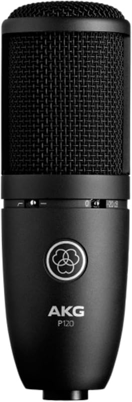 P120 Recording Microphone with Knox Gear Boom Arm, Pop Filter and XLR Cable Bundle (4 Items) | Includes Knox Gear Boom Arm, Pop Filter and XLR Cable