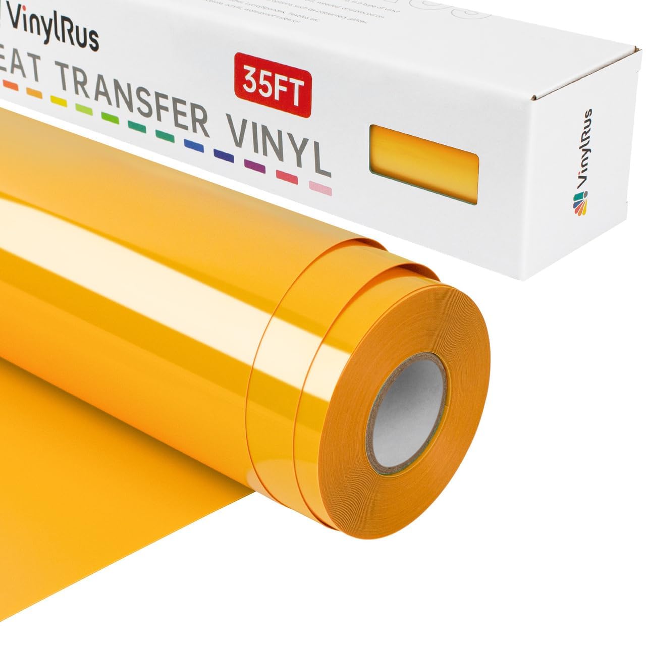 VinylRus Heat Transfer Vinyl-12” x 35ft Melon Yellow Iron on Vinyl Roll for Shirts, HTV Vinyl for Silhouette Cameo, Easy to Cut & Weed