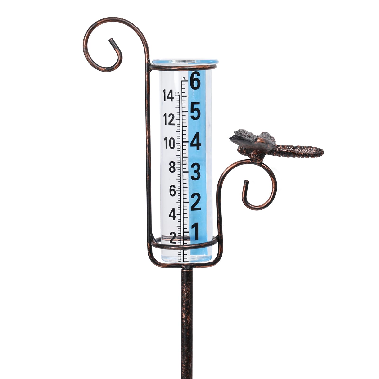 WONDER GARDEN Dragonfly 6 Inch Rain Gauge