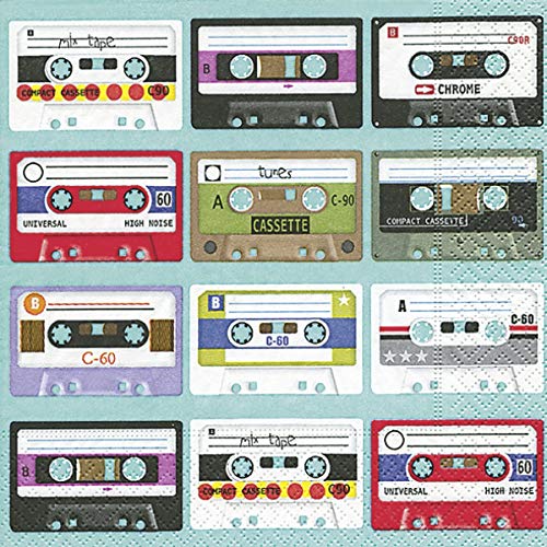 Paper + Design - Servietten - Music is in the Air - Musik Kassetten by Paper + Design