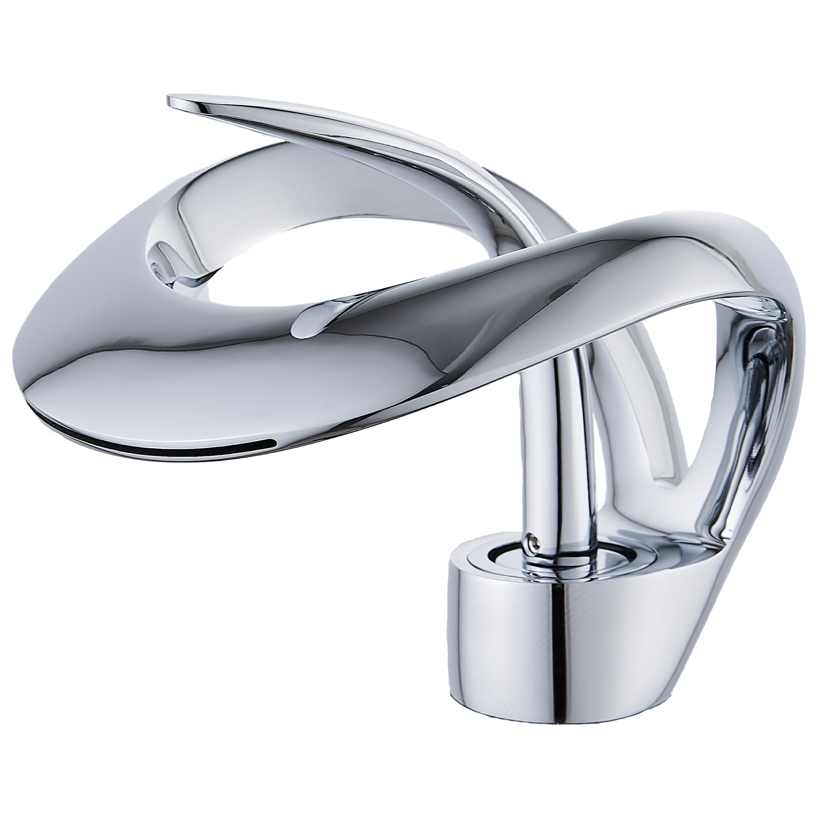Dennienova Waterfall Bathroom Sink Tap, Toilet Basin Tap, Single Hole & Single Lever Mixer, Modern Design, Chrome