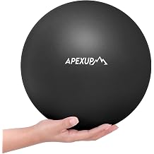 APEXUP 9 Inch Pilates Ball Small Exercise Ball for Yoga, Fitness, Balance, Core Workout, Physical Therapy