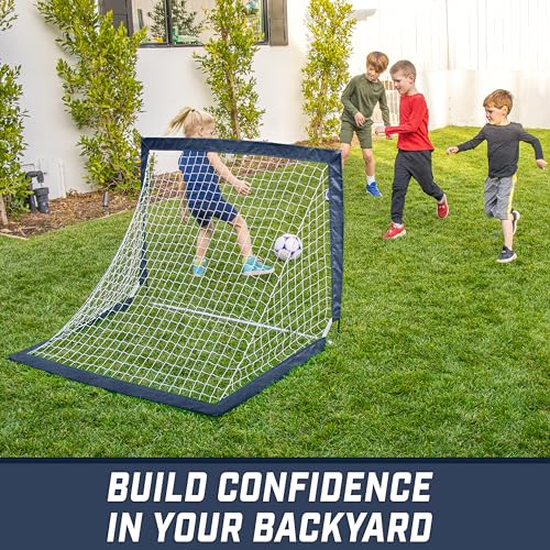 Image of GoSports Portable Soccer Goals for Kids - 13 Color Options - Choose 4 x 3 ft or 6 x 4 ft - Team Tone Pop Up Nets for Backyard