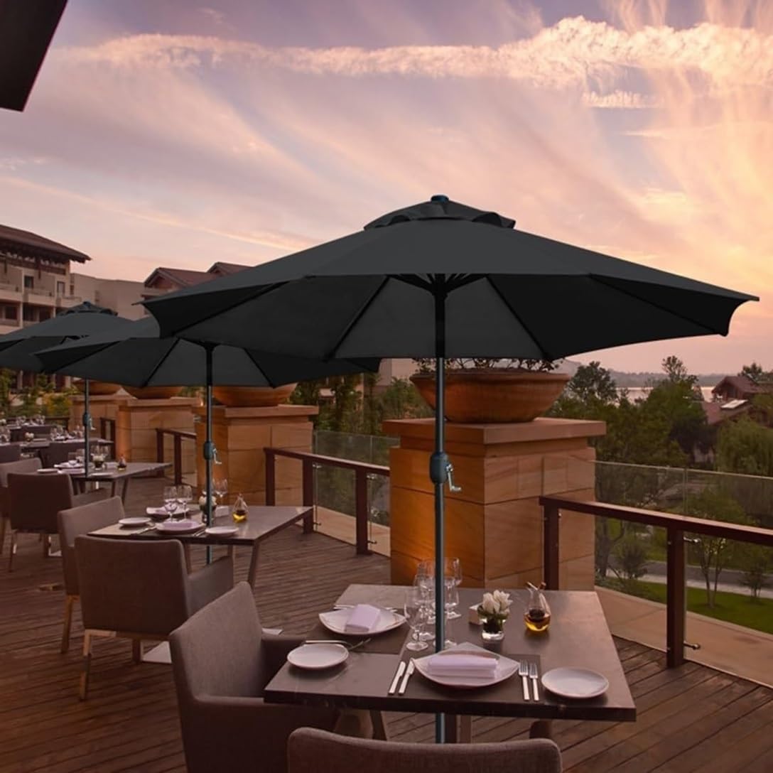 Patio Parasol Replacement Canopy Cover 6 Ribs 8 Ribs Sun Umbrella Replacement Cloth 200/230/250/270/300/350cm - Easy To Change, 16 Colors(Grass green,6 ribs-250cm/8.2ft)