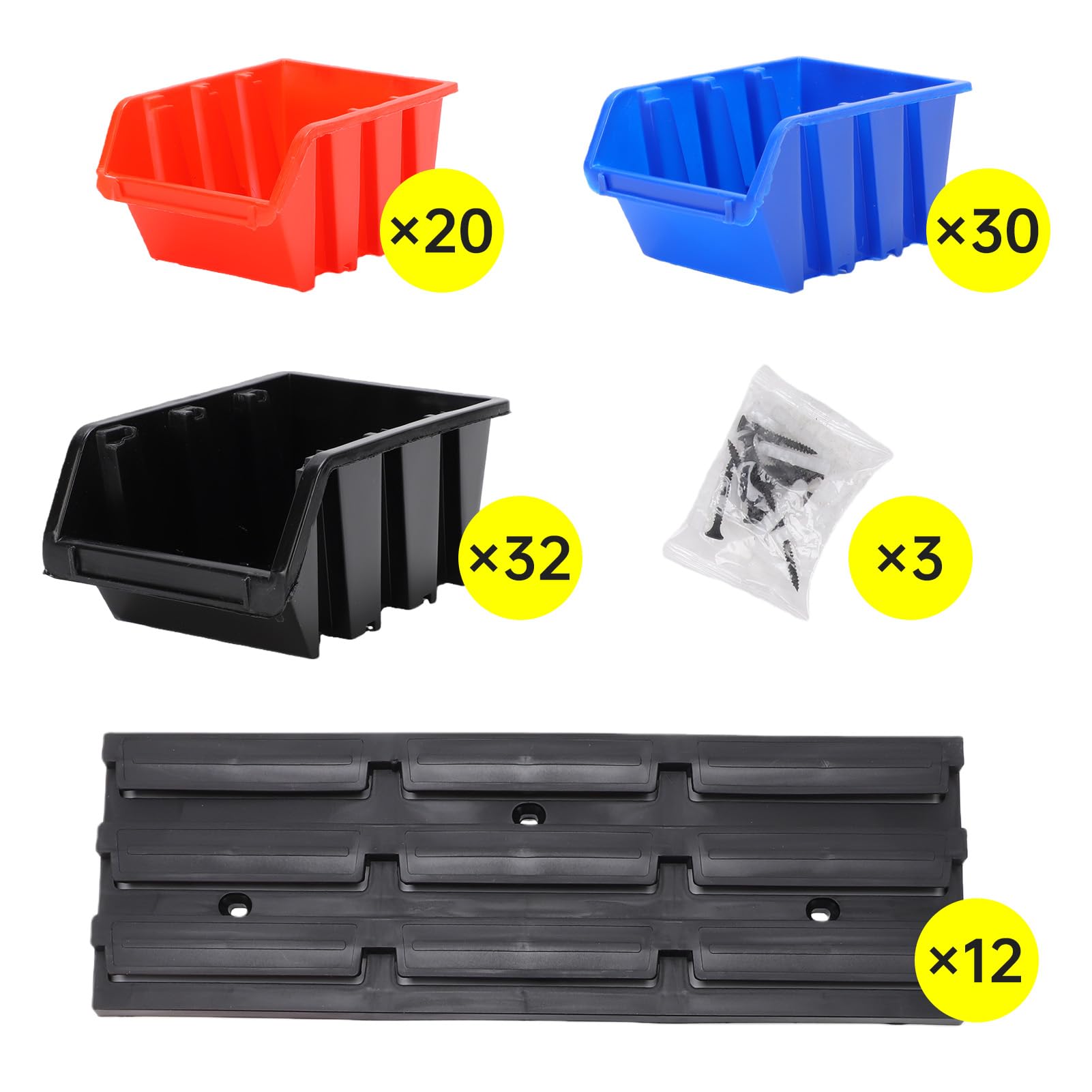 Matybobe Organizzatore da Parete per Attrezzi 94 Pezzi Contenitore (94pcs)