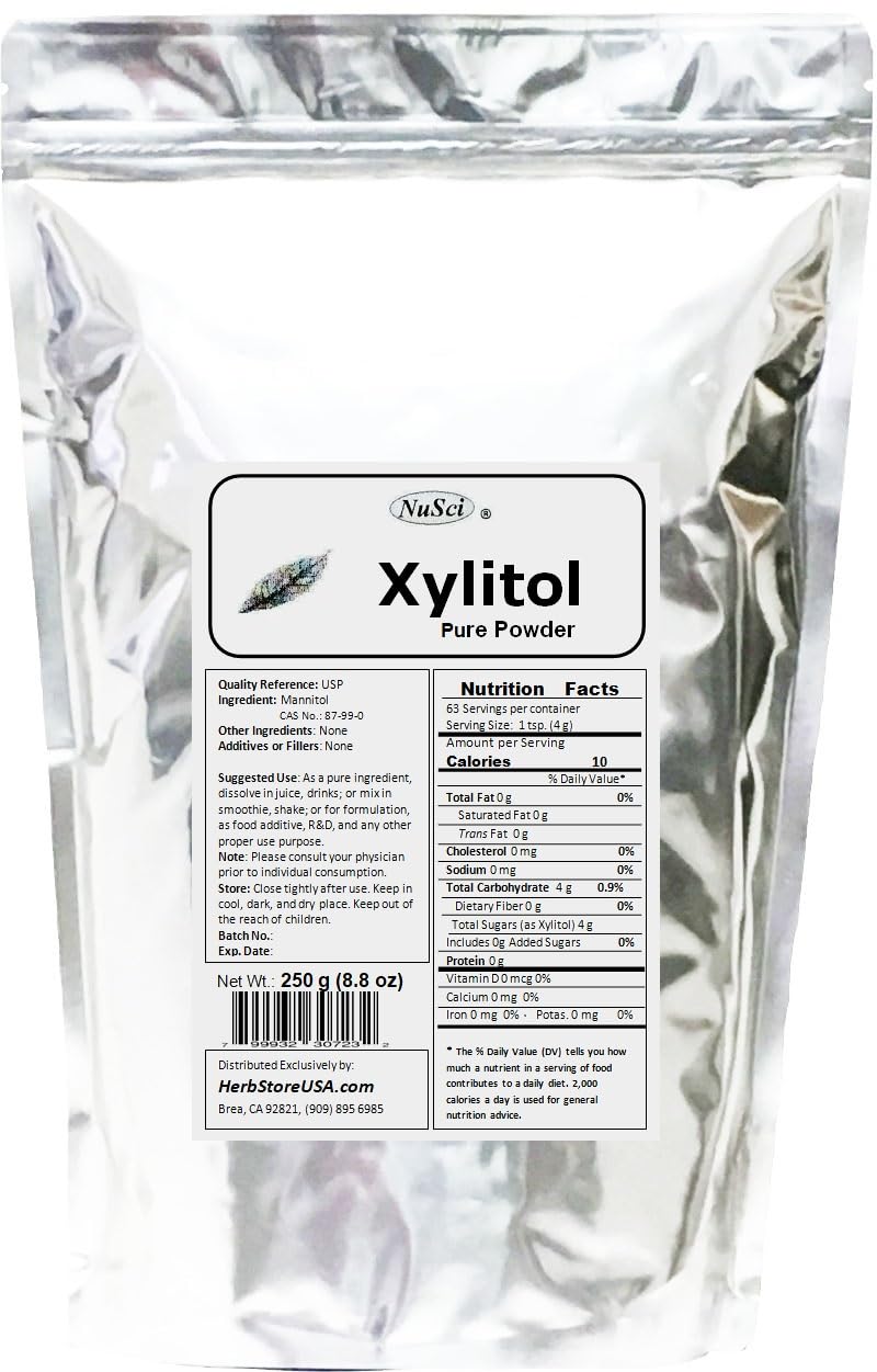NuSci Xylitol Powder Pure Form an alternative to sugar (1500 grams (3.3 lb))
