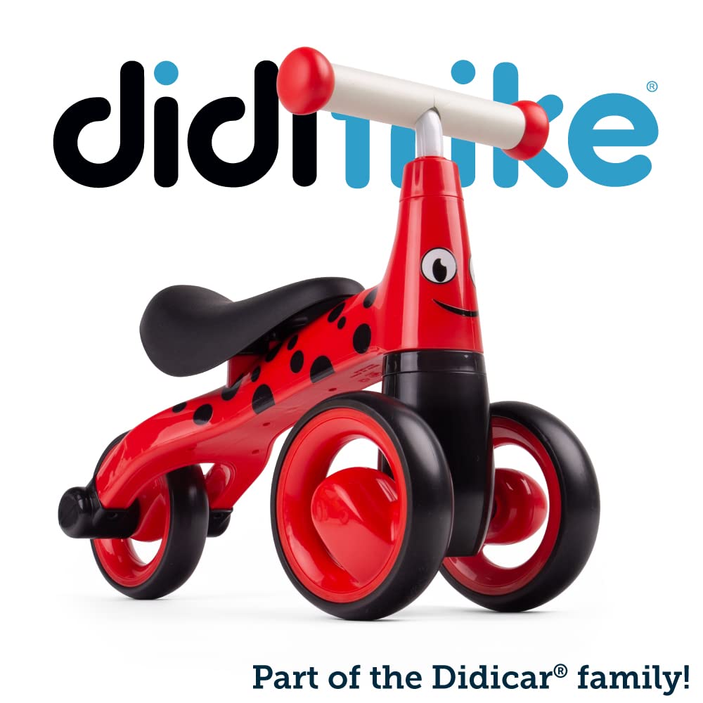 Didicar Diditrike Coccinelle | Porteur | Tricycle bébé Filles & garçons | Tricycle d’équilibre | Premier vélo dès 18 Mois | Cadeaux d’Anniversaire & Noël | Jouet d’extérieur Jardin
