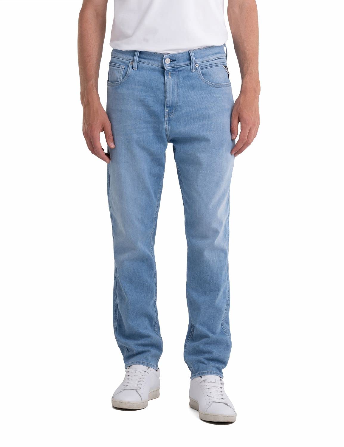 REPLAY Herren Jeans Sandot Tapered-Fit, Light Blue 010-2 (Blau), 30W / 30L