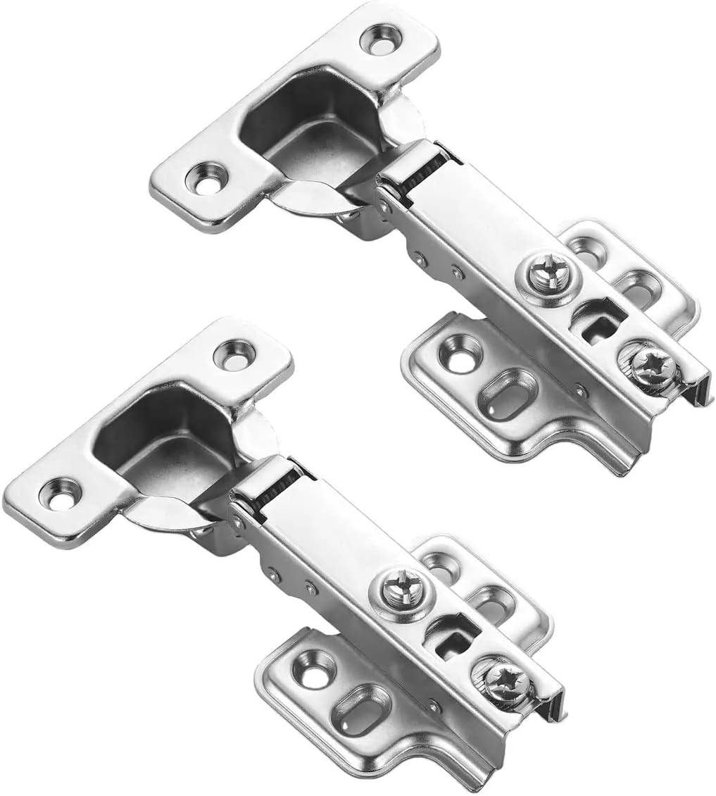RAB Auto Hinges MS for Cabinet/Cupboards hinges, Fix-on normal Closing, hydraulic Auto hinges (Code:- Auto Hing 2D Regular, 0% Degree, Finish- SS, Pack of 1 Pair of 2 PCS )