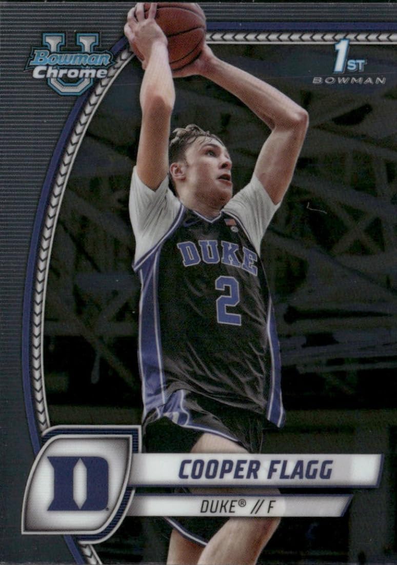 2024 Topps Bowman Chrome University Cooper Flagg #16 Duke Blue Devils Rookie RC Basketball Card