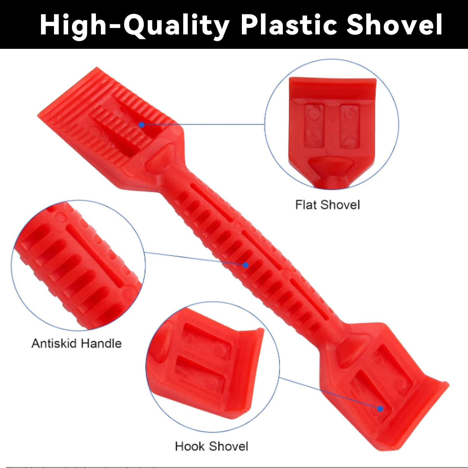 GIONAR 4PCS Window Glazing Tool Kit - Heavy-Duty Glazing Hammer, Glazing Shovel, Paddle & Red Window Roller for Efficient Window Fitting, Bead Removal & Deglazing - Complete Glazing Tools Set - Image 4