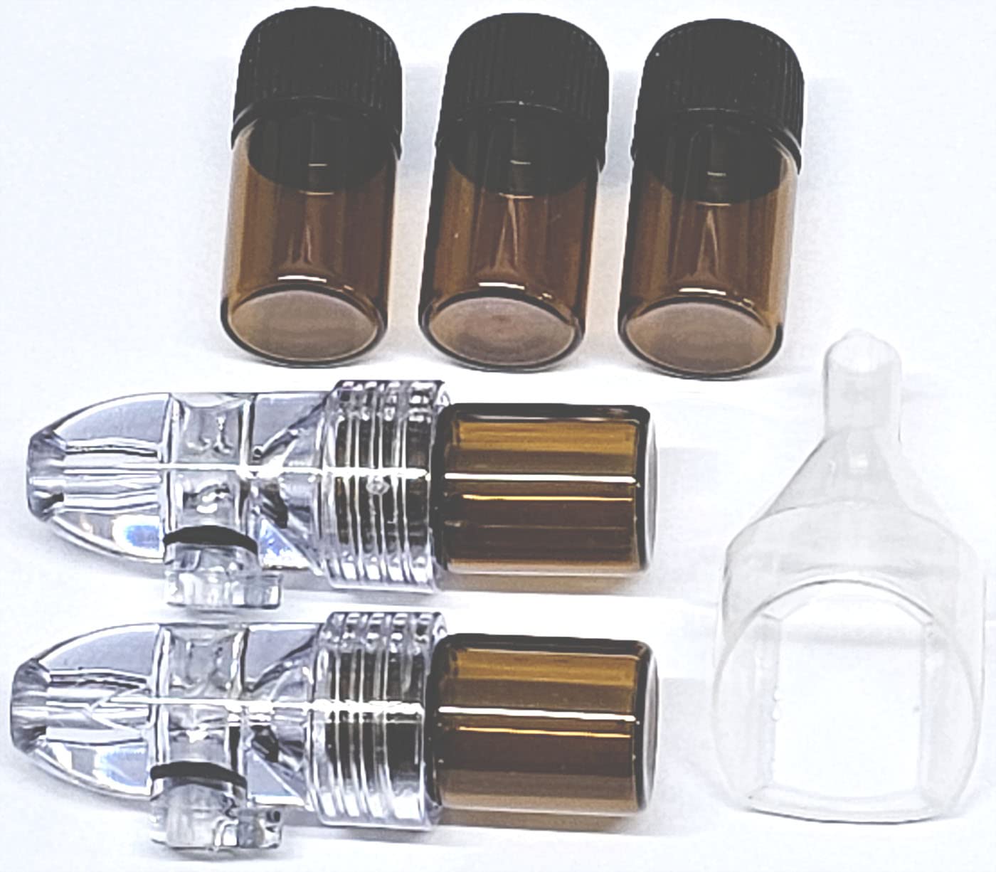 HEADNMORE® Dosatore per naso e snuff Sniff Bottle Sniffer, dispenser per porzionatore, 1 pezzo (nero) imbuto