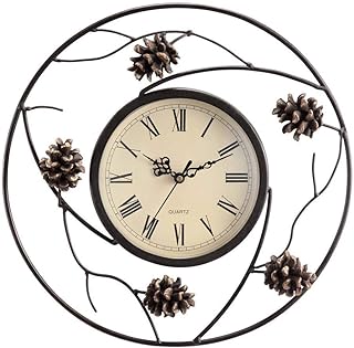 SPI Home Pinecone Wall Clock, White, 2.5