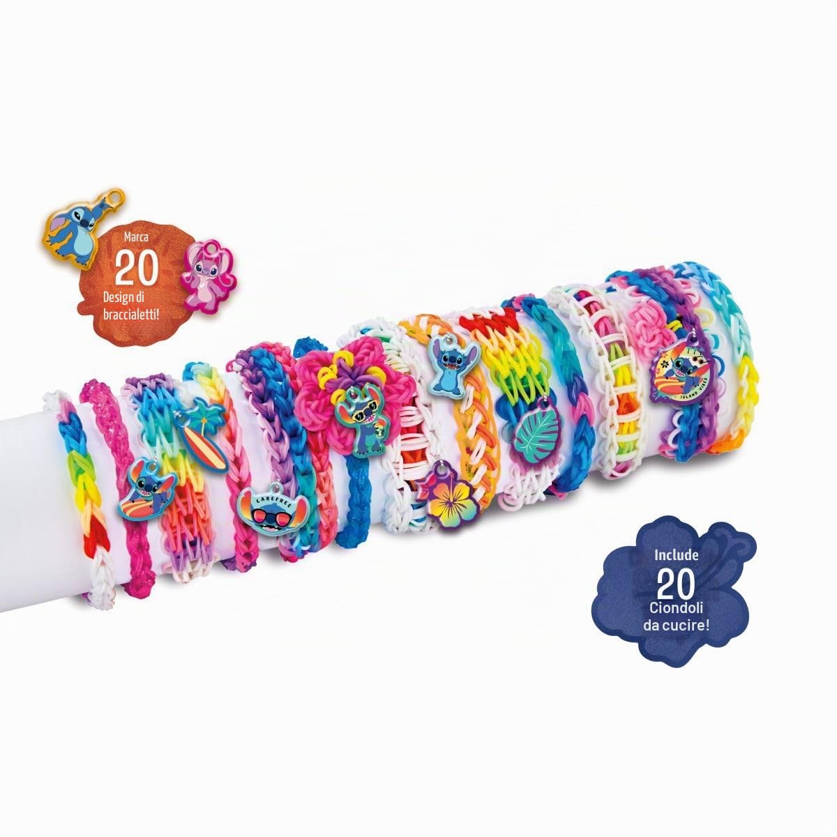 Lexibook, Laboratorio di Braccialetti Elastici Stitch Cra-Z-Loom, Blu, CRLOOM9D