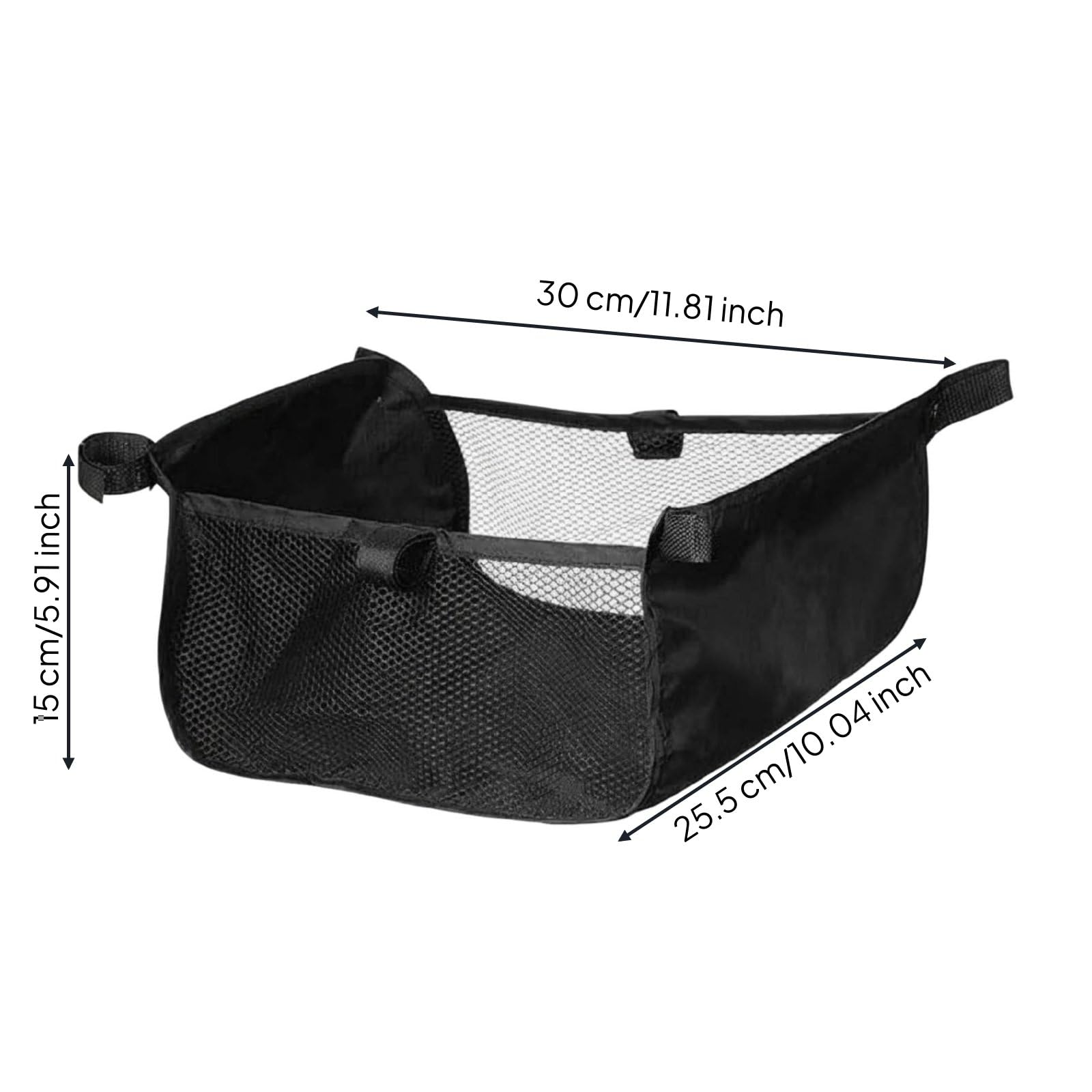 Organizer Basket Kinderwagen Organizer Tasche Aufbewahrung Korb Ablage Oxfordstoff Großes Fassungsvermögen Universal Befestigung für Spaziergänge, 210D