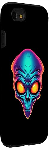 Vista 33 de iPhone 11 Pro Max Scary Alien Face UFO Alien Head Funny Alien Case
