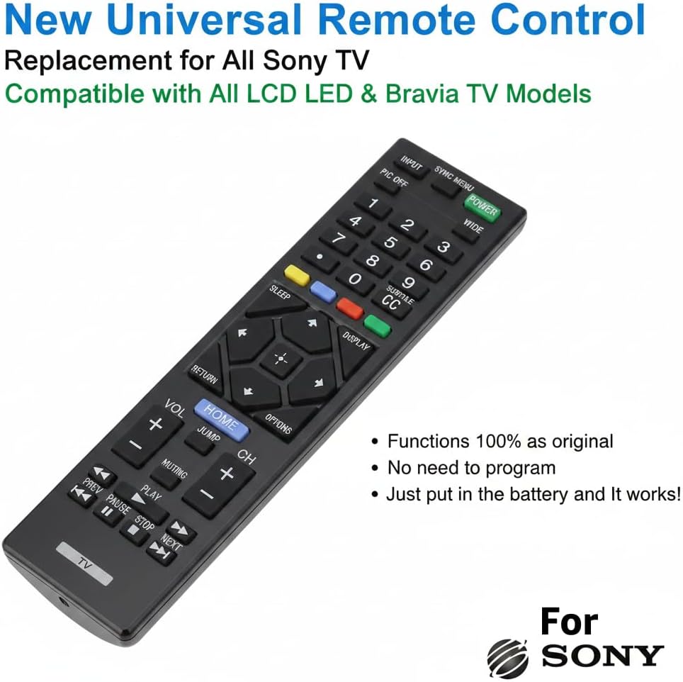 Universal for Sony TV Remote Control, Compatible with All Sony Bravia Smart LCD LED HD TVs image 2