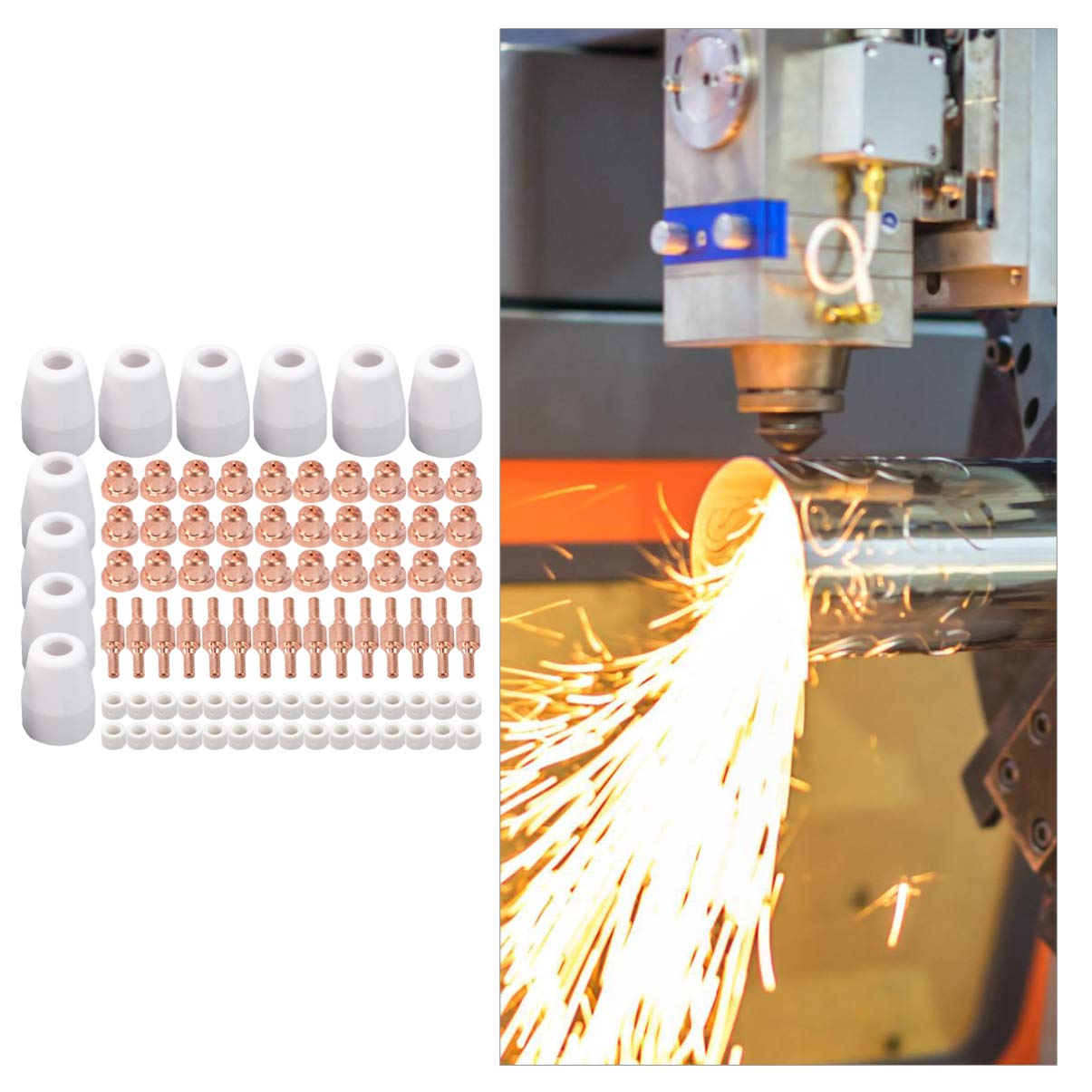 85 Piezas Consumibles Cortador de Plasma Pt-31 para Máquina