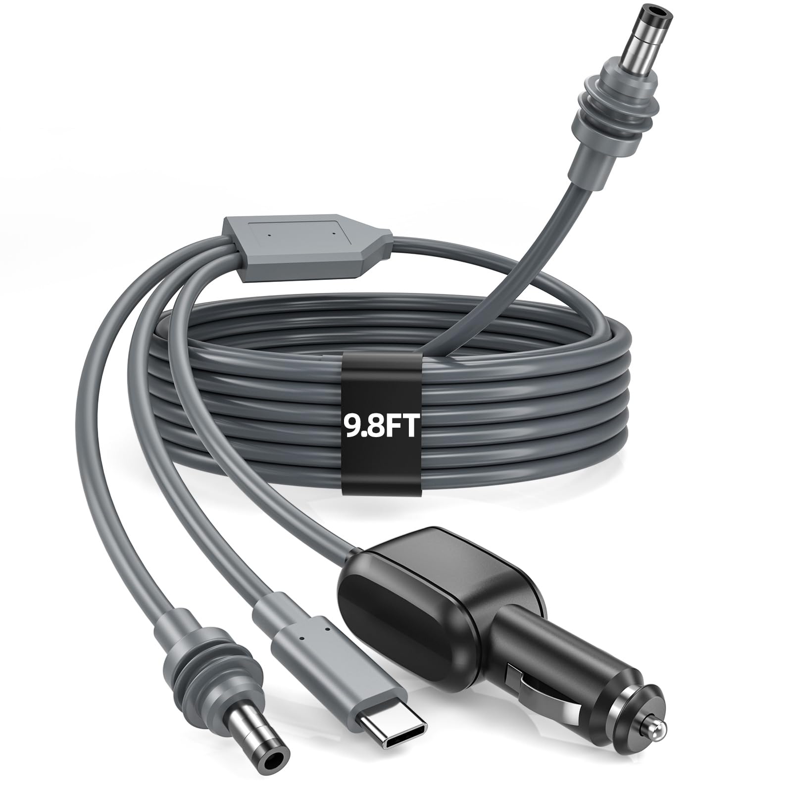Starlink Mini cavo 3 in 1 da 3 m, 18 AWG Starlink Mini 100 W ad alta velocità USB C/caricabatteria da auto/DC a DC cavo di alimentazione Starlink Mini accendisigari per auto di ricambio impermeabile