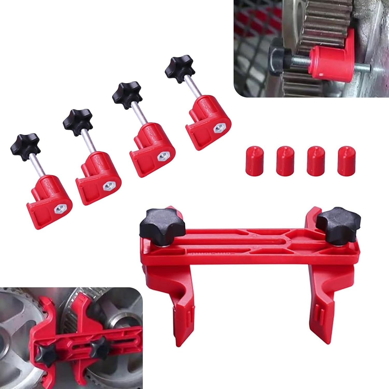 Fluher 9 PCS Car Dual Camshaft Clamps, Antislip Cam