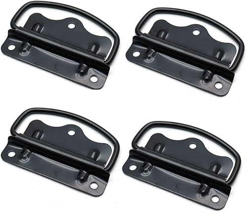 Mango de pecho de acero inoxidable negro - Paquete de 4