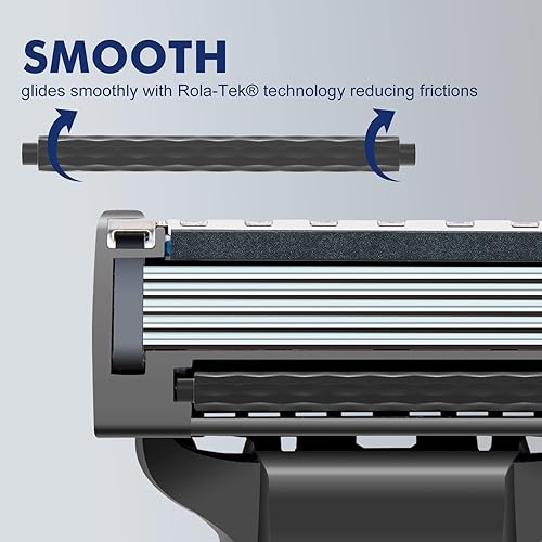 Miniatura 4 de Arisson Juego de maquinillas de afeitar para hombre, incluye 1 mango de afeitar de diseño ergonómico, 4 recambios de cuchilla, cubierta de hoja de