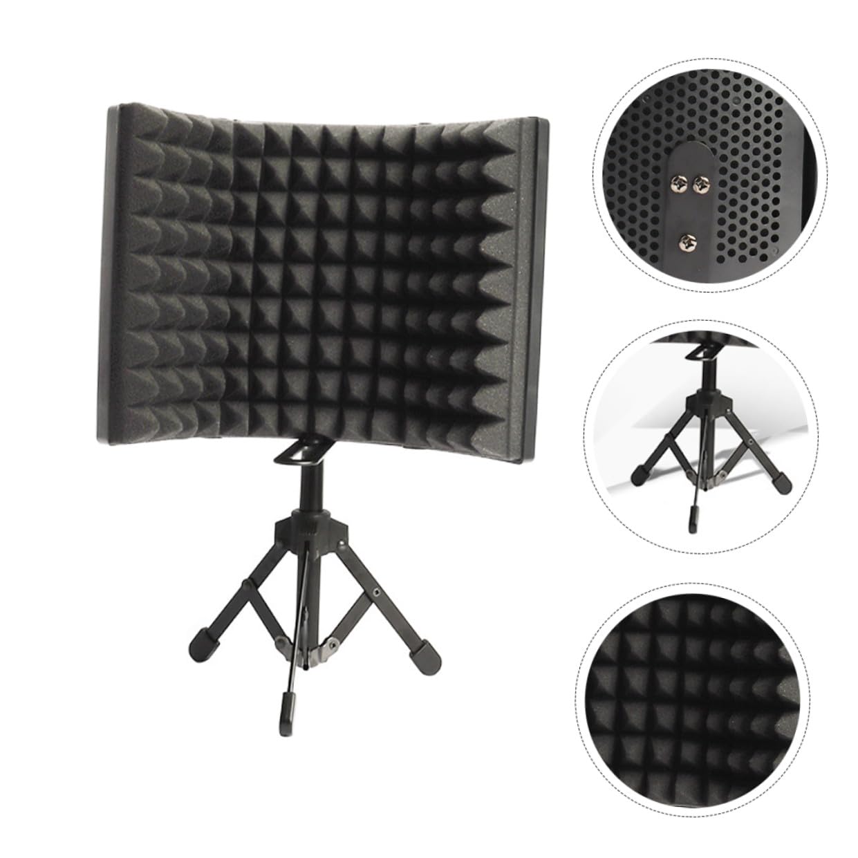 GALPADA Mikrofon Popfilter mit Windschutz aus Schwamm und Metall Einfache Installation Drei Stück Kombination für Studioaufnahme und Computeraufnahme