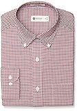 Haggar Men's Mini Gingham Fancy Oxford Regular-Fit Button-Down Collar Shirt