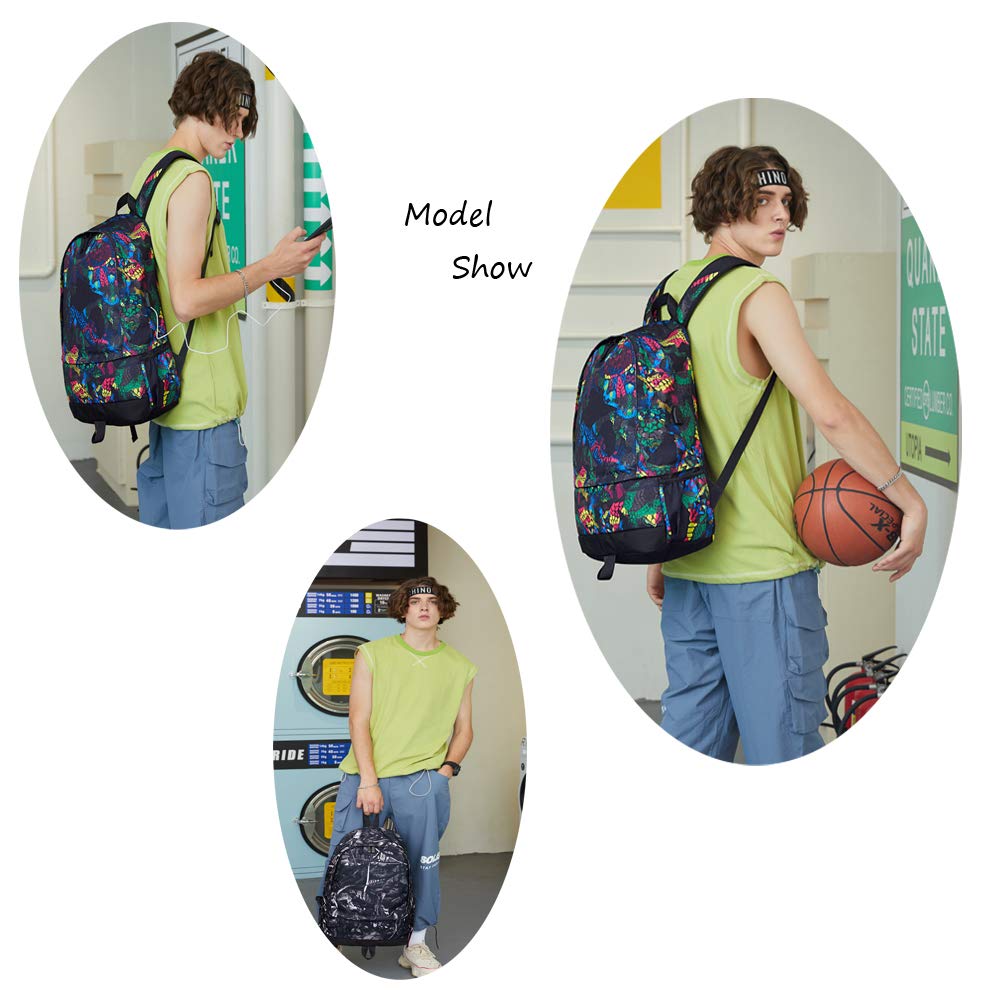 Giocatore di Pallacanestro numero 23 Pallina portaoggetti Zaino Luminoso Attrezzatura Sportiva Custodia per Studenti Multifunzionale borsa