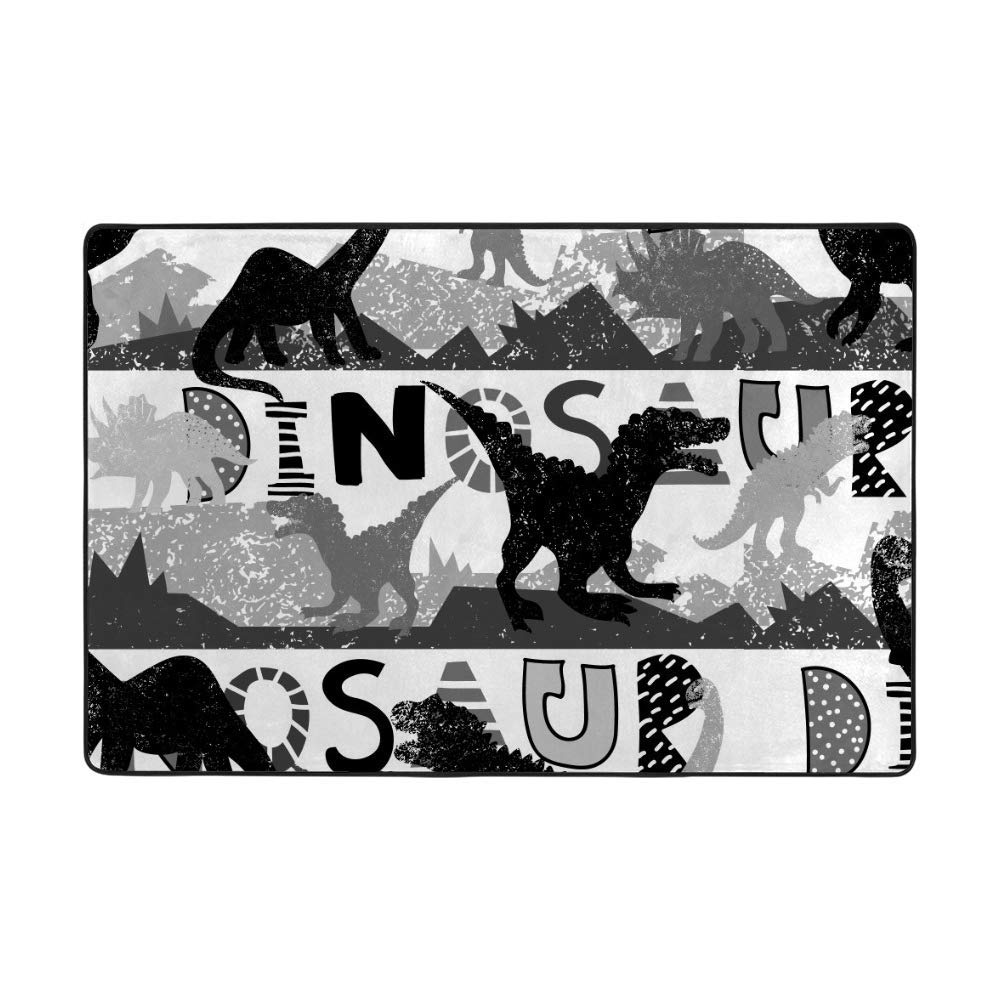 Tapis cool grunge dinosaures pour décorer une chambre de garçon