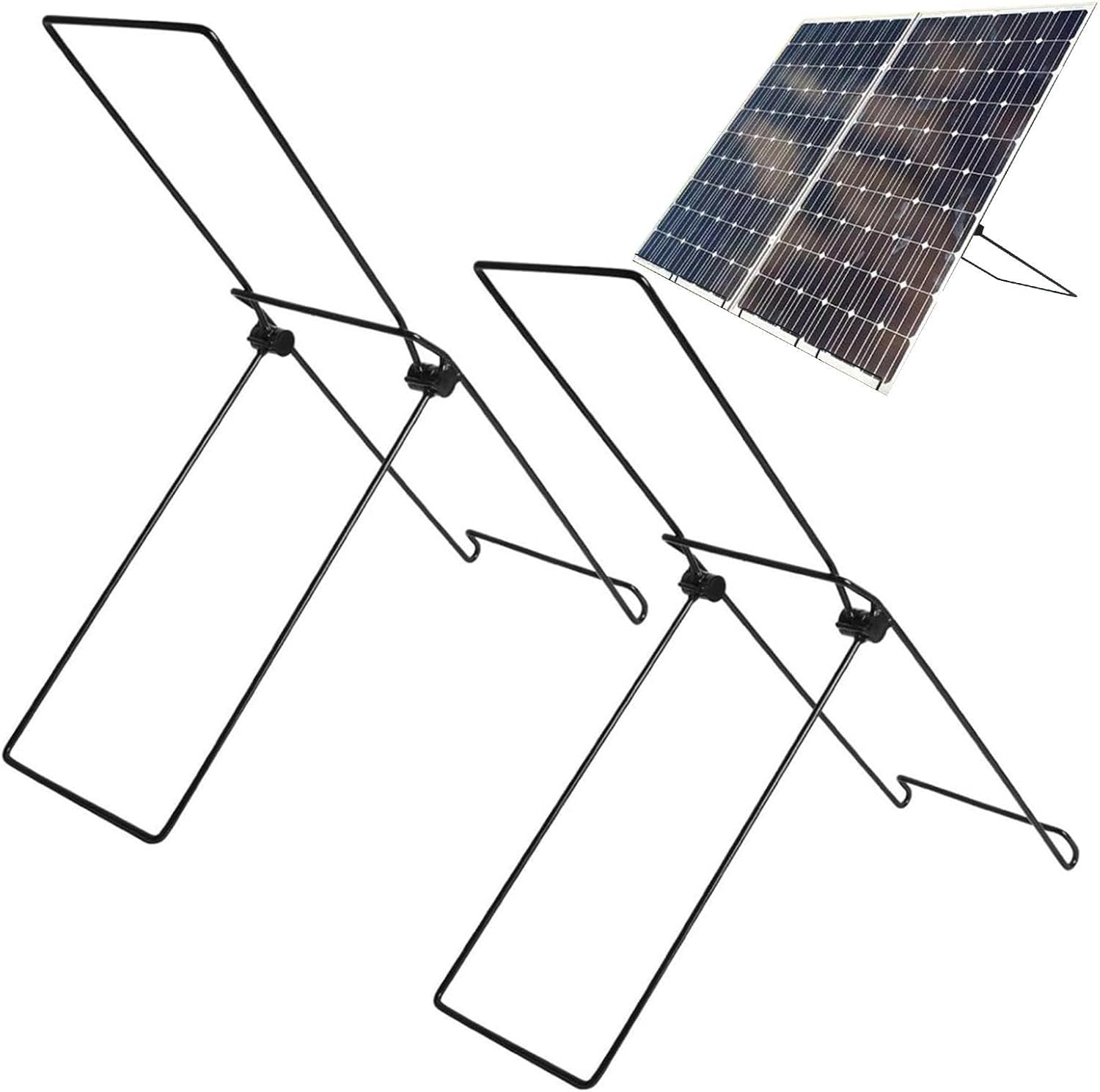 Portable Solar Panel Stand 2 Pieces Lightweight Foldable Adjustable