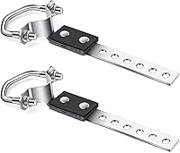 Geetery 2-Pack Universal Heavy Duty Exhaust Hangers Muffler Tailpipe Brackets - Flexible Swivel OE Style Silver