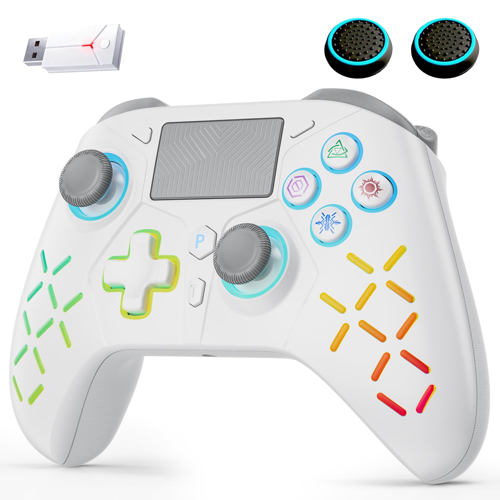 Amazon.co.jp: コントローラー PS5 無線/有線接続 2.4Gレシバー付き 16