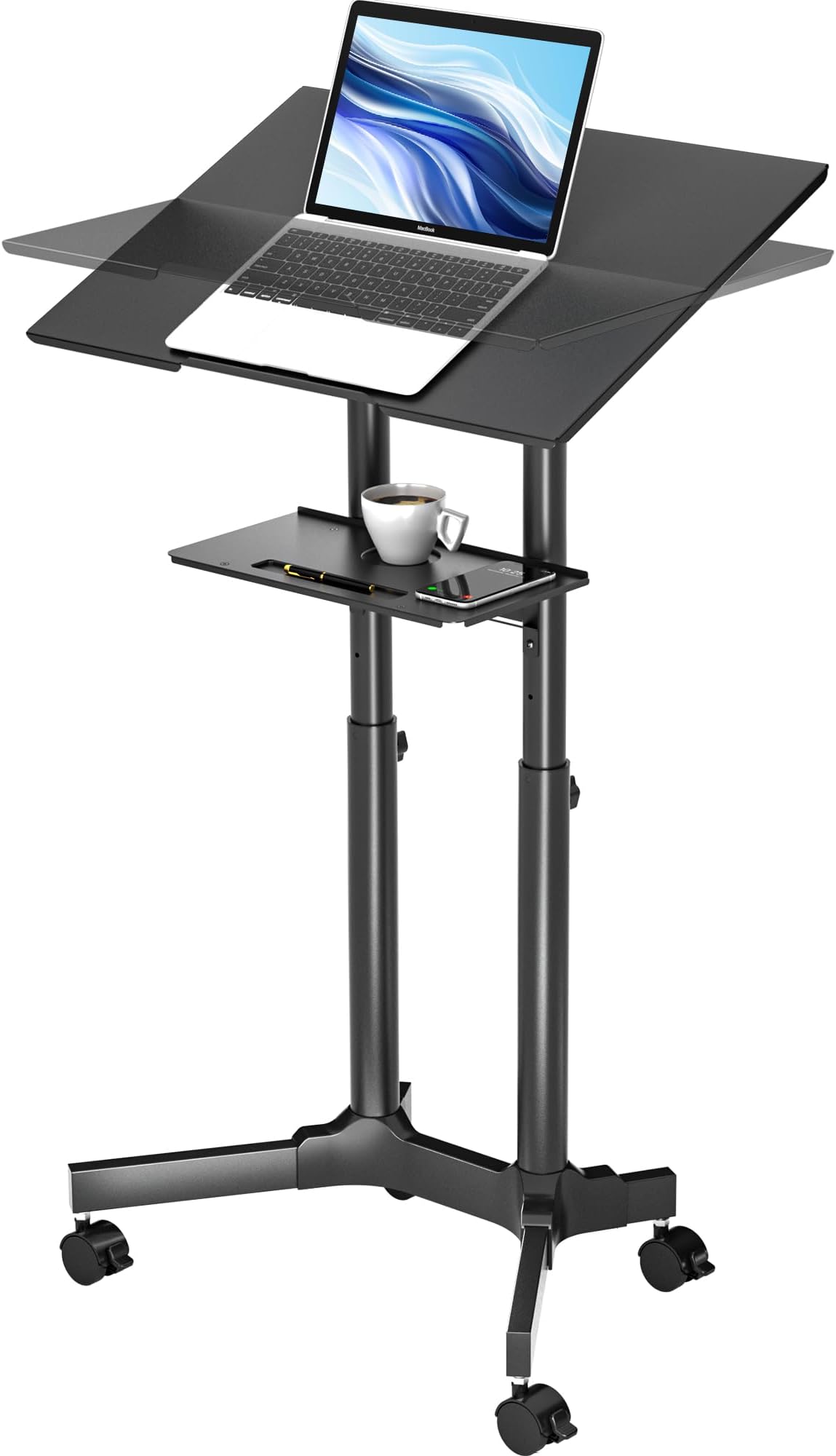 VEVOR Stand Up Lectern, Height Adjustment Portable Pulpit