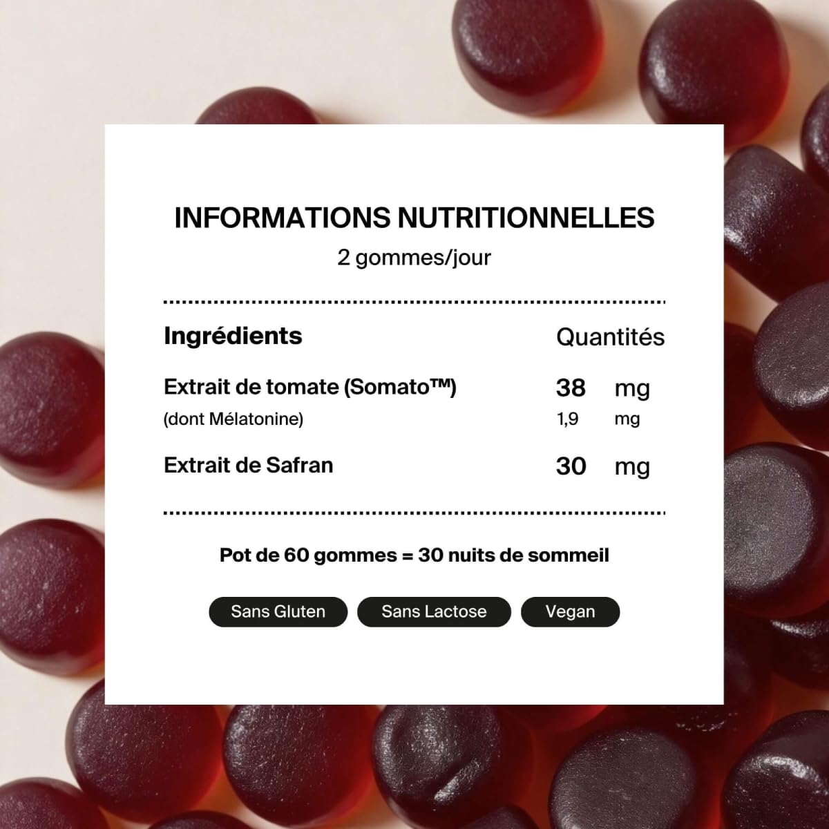 Naali Dream Gummies Sommeil – Mélatonine Végétale Safran – 60 Gummies Réduction Du Temps D’Endormissement, Atténue Les Effets Décalage Horaire – Gommes Sommeil Nuit Paisible – Vegan – Usage Nocturne