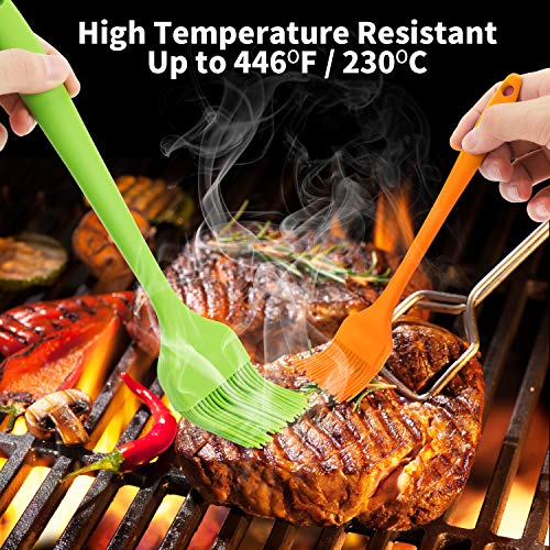 Hongxuan Silicone Basting Pastry Brush-4Pcs High Heat Resistant Cooking Brush,Flexible & Dishwasher Safe, Easy Clean, Food Grade, Bpa Free Brush For Kitchen Baking Cake Meat Sausage Bbq &Grilling #TOP3