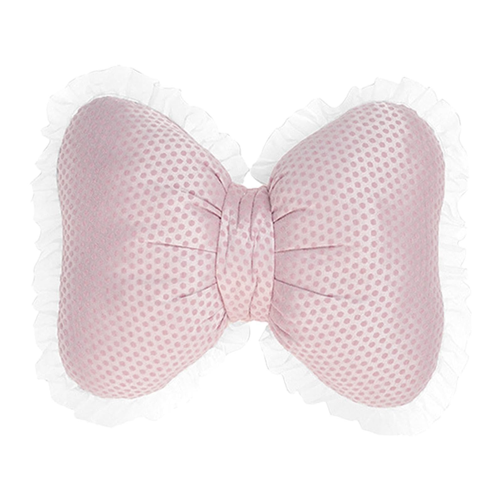 Milageto Cute Bow Cushion Soft Bow Pillow Throw Pillow Ornament Home Furnishing Crafts Back Cushion Decorative Pillows Bows Decor Pillow for Farmhouse Sofa Car Living Room Bedroom (Pink M) — image 1