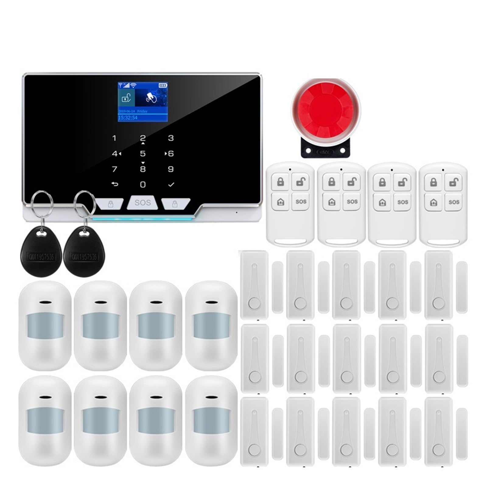 CUDTAPI GSM Alarm System Tuya APP Control For Home Security PIR Sensor