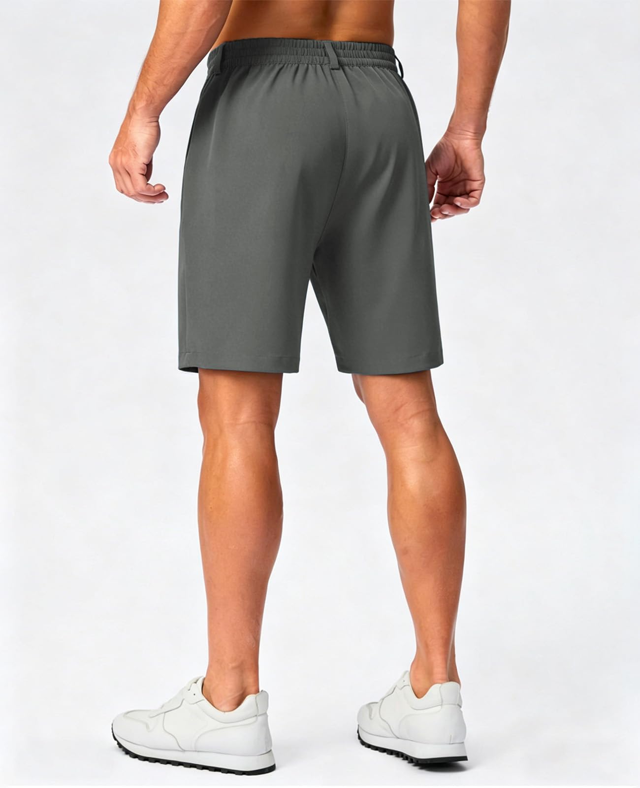 Rayson Pantaloncini Uomo Estivi Bermuda da Lavoro con 2 Tasche e Elastico in Vita Pantaloni Corti con Cerniera Leggeri e Traspiranti per Fitness e Casual