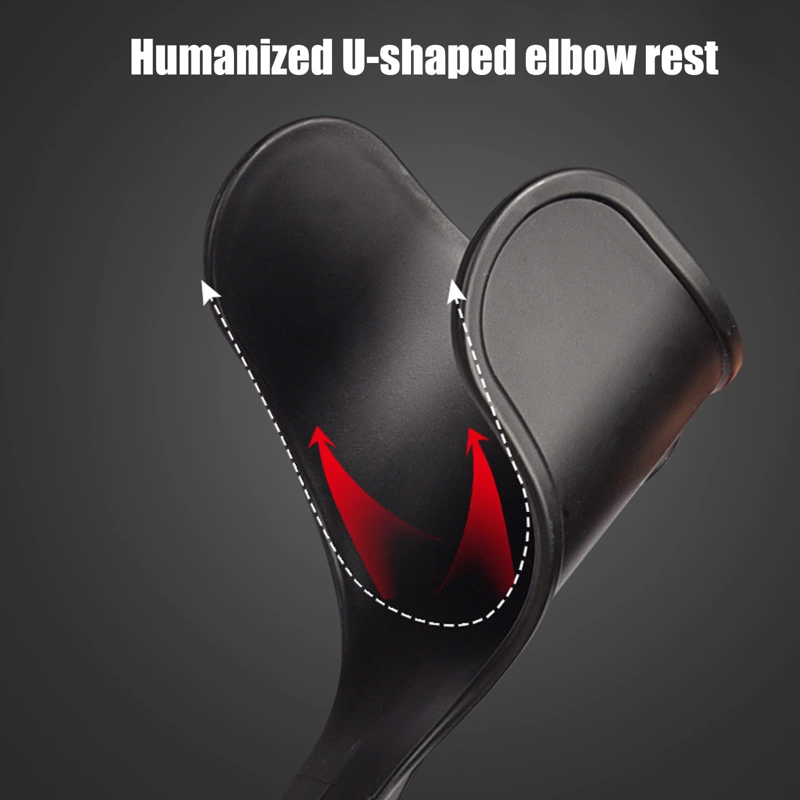 Muleta plegable de aluminio para antebrazo, altura ajustable para adultos y niños, diseño ligero y duradero