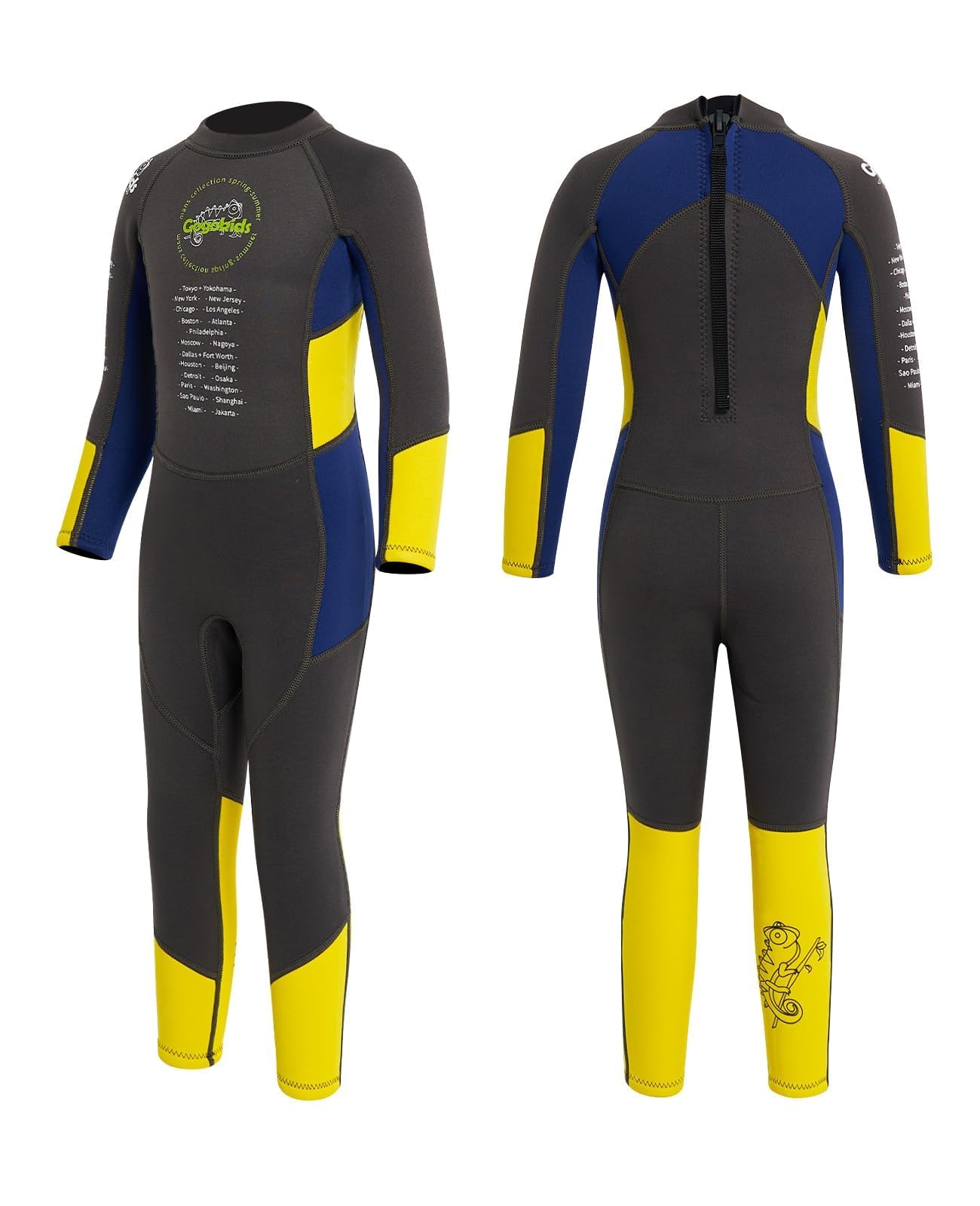 Gogokids Wetsuit Kids, Children 2.5mm Neoprene Thermal Swimsuit with UV 50+ Protection, Full Length One Piece for Ages 2-10 Boys & Girls Swimming, Surfing, Diving, Snorkeling โ image 1