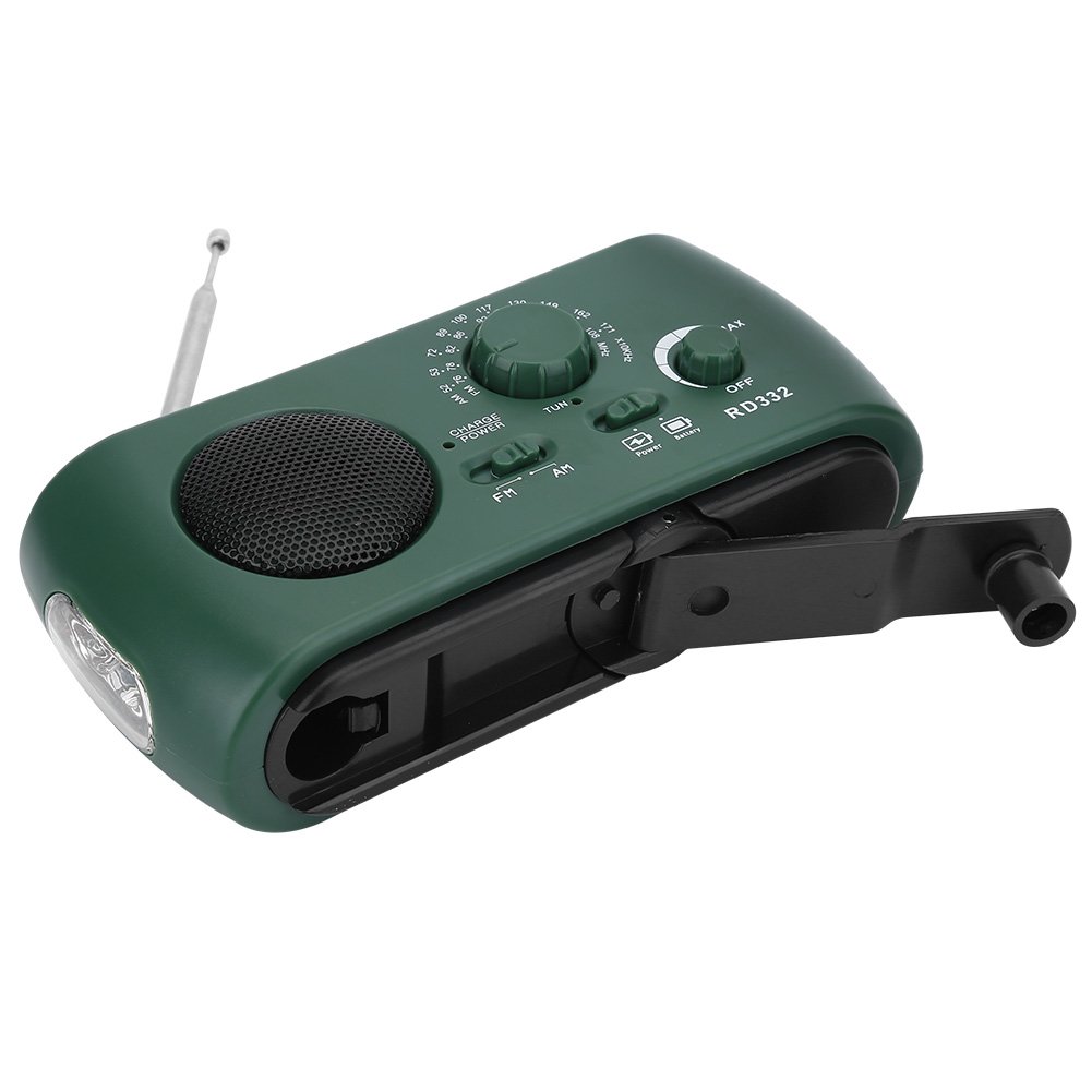 Radio Solaire,Radio Multibanda Solar Dinamo,Radio Portable Solaire,Solaire Main Manivelle Wind Up Radio LED Lampe De Poche,Portable Cam d'urgence Énergie Solaire Mo Am/FM Radio avec LED