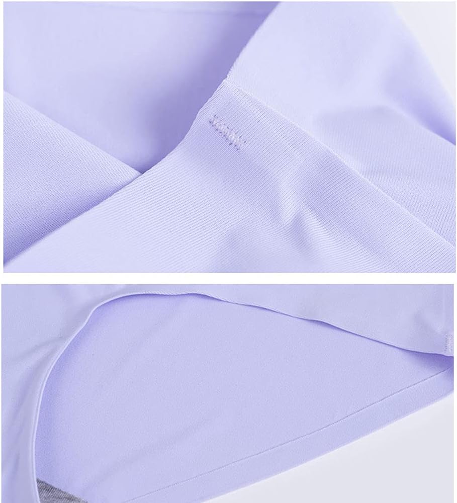 Women's Seamless Briefs Comfort Ice Silk Underwear Multipack Mid Waist Laser Cut No Show Panties (US, Numeric, 4, 6, Regular, Regular, 6colors-1) - Image 3