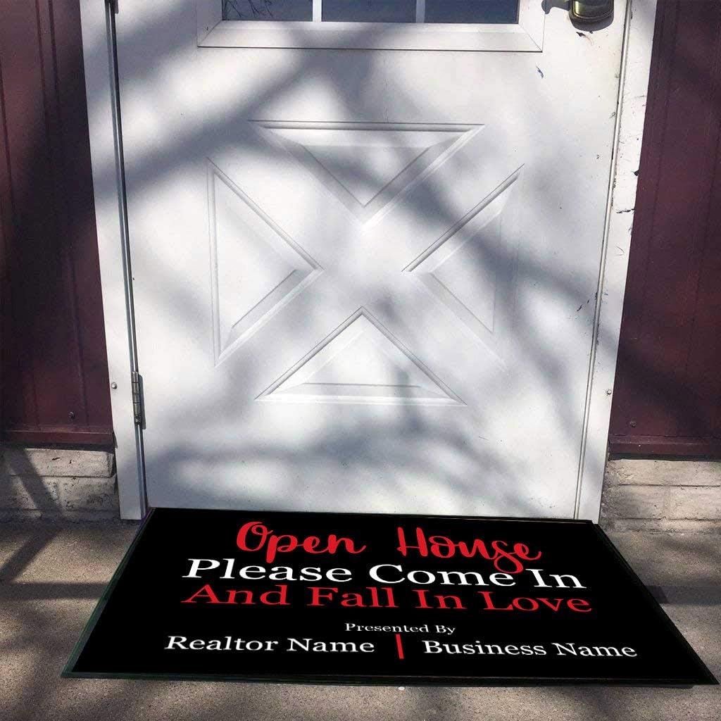 VictoryStore Realtor Gifts - Realtor Door Mat - Realtors Doormat 24 inches x 36 inches (Please Come in and Fall in Love)