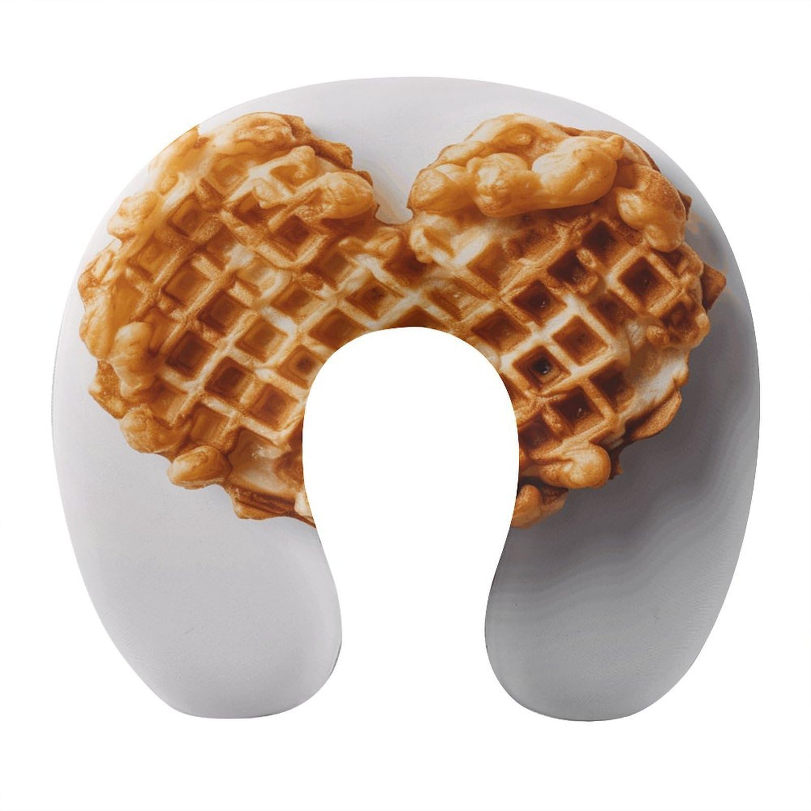 Btcowzrv Style Heart Shaped Waffles U Shaped Neck Pillow Travel Pillows